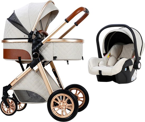 3 in 1 kinderwagen multifunctioneel wit
