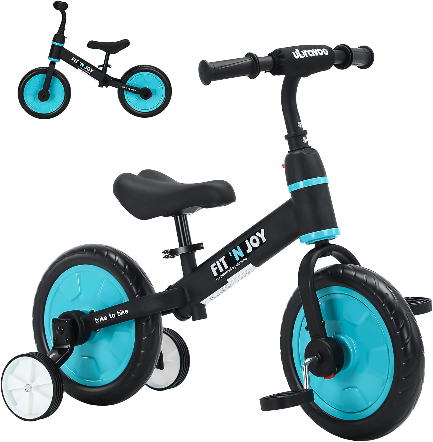 4-in-1 loopfiets blauw