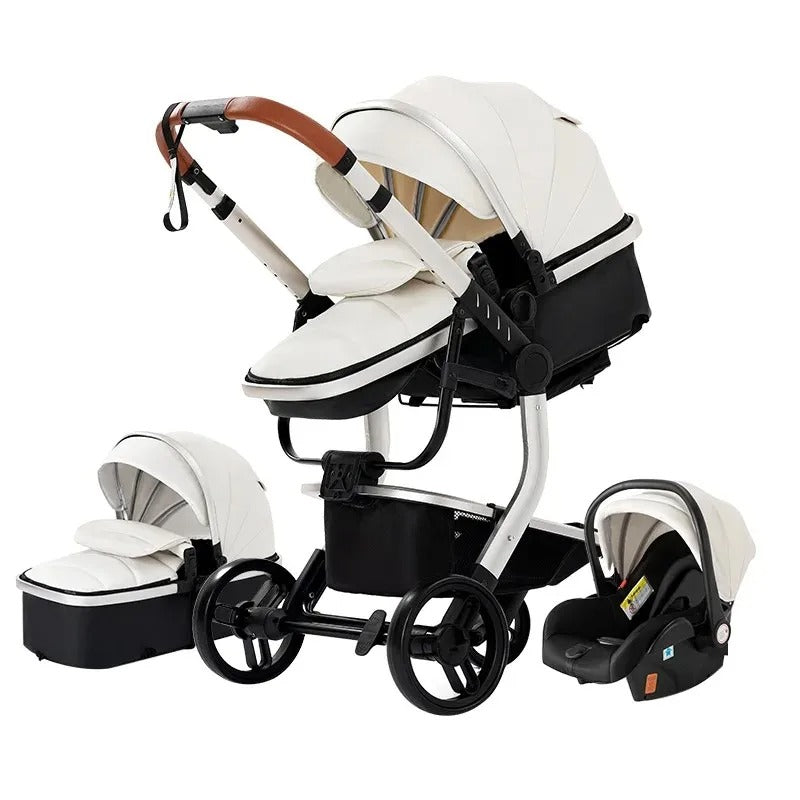 Luxe 3-in-1 kinderwagen wit