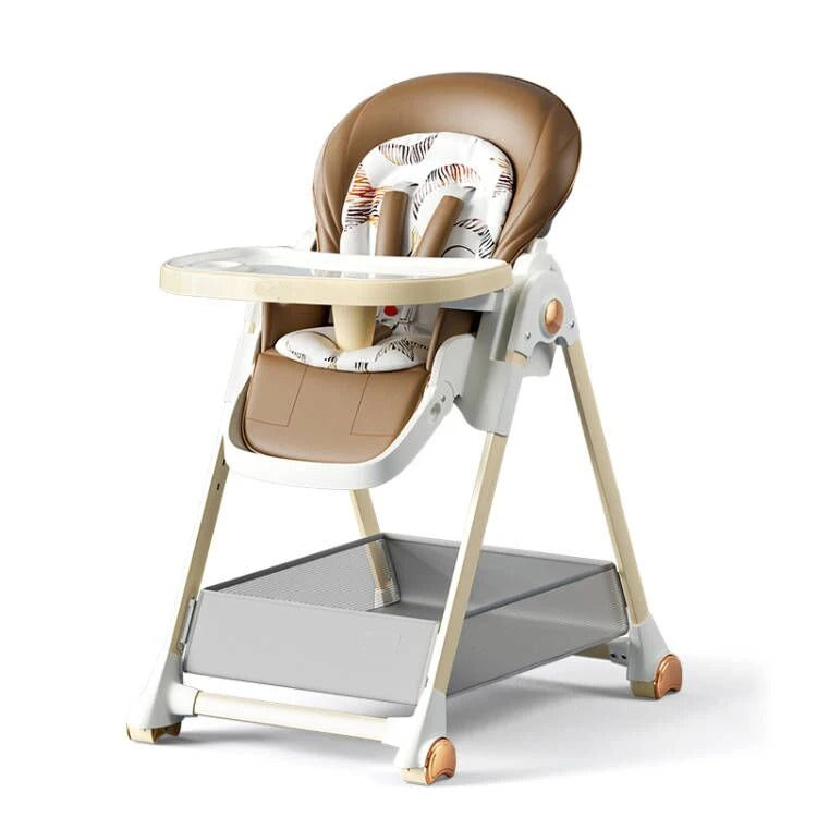 Hoge kwaliteit baby eetstoel khaki