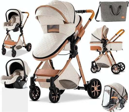 3 in 1 kinderwagen multifunctioneel wit