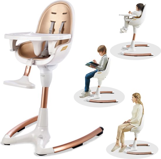Luxe barkruk design baby eetstoel wit