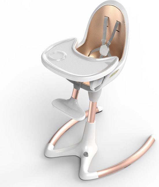 Luxe barkruk design baby eetstoel wit