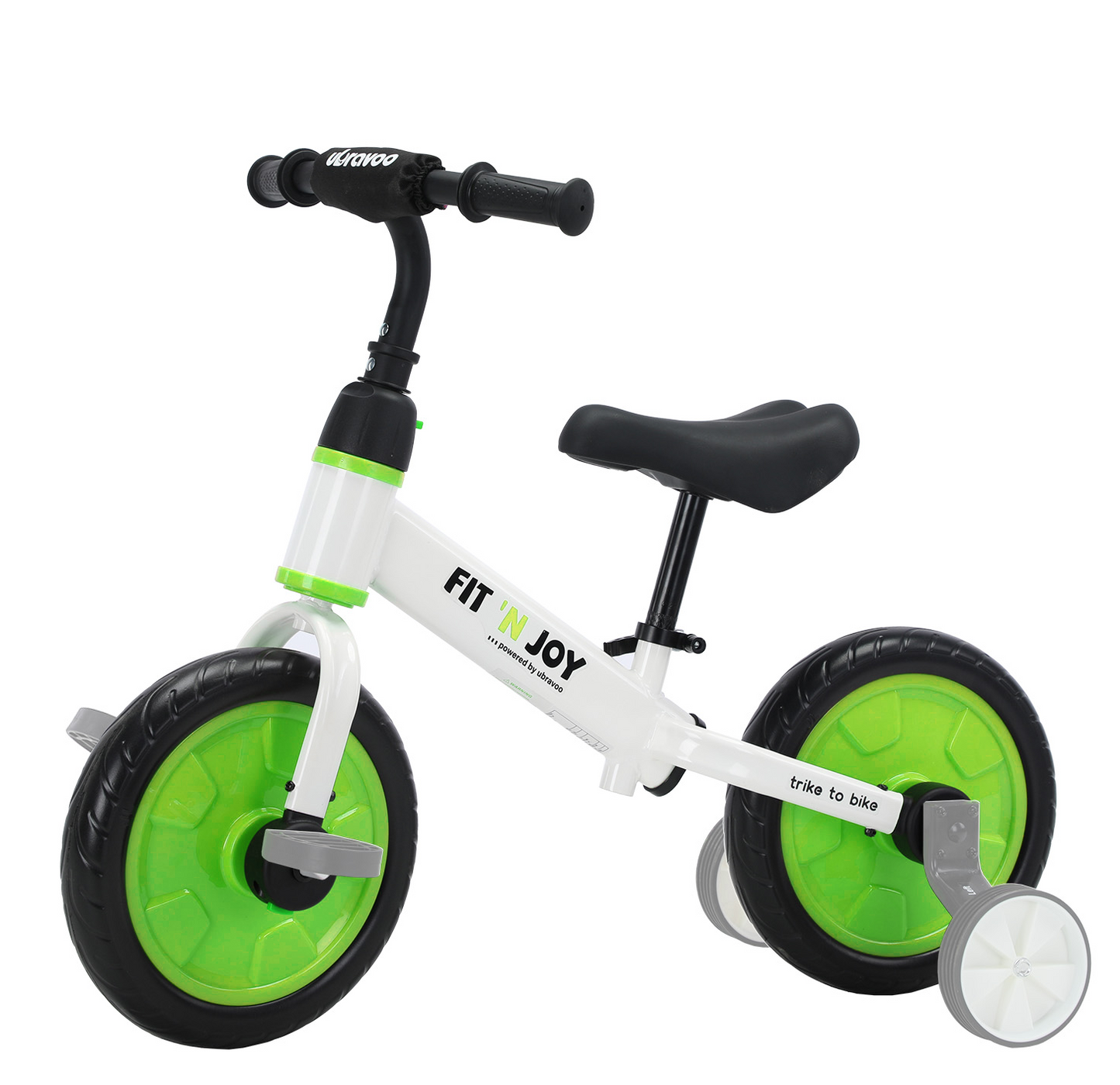 4-in-1 loopfiets groen