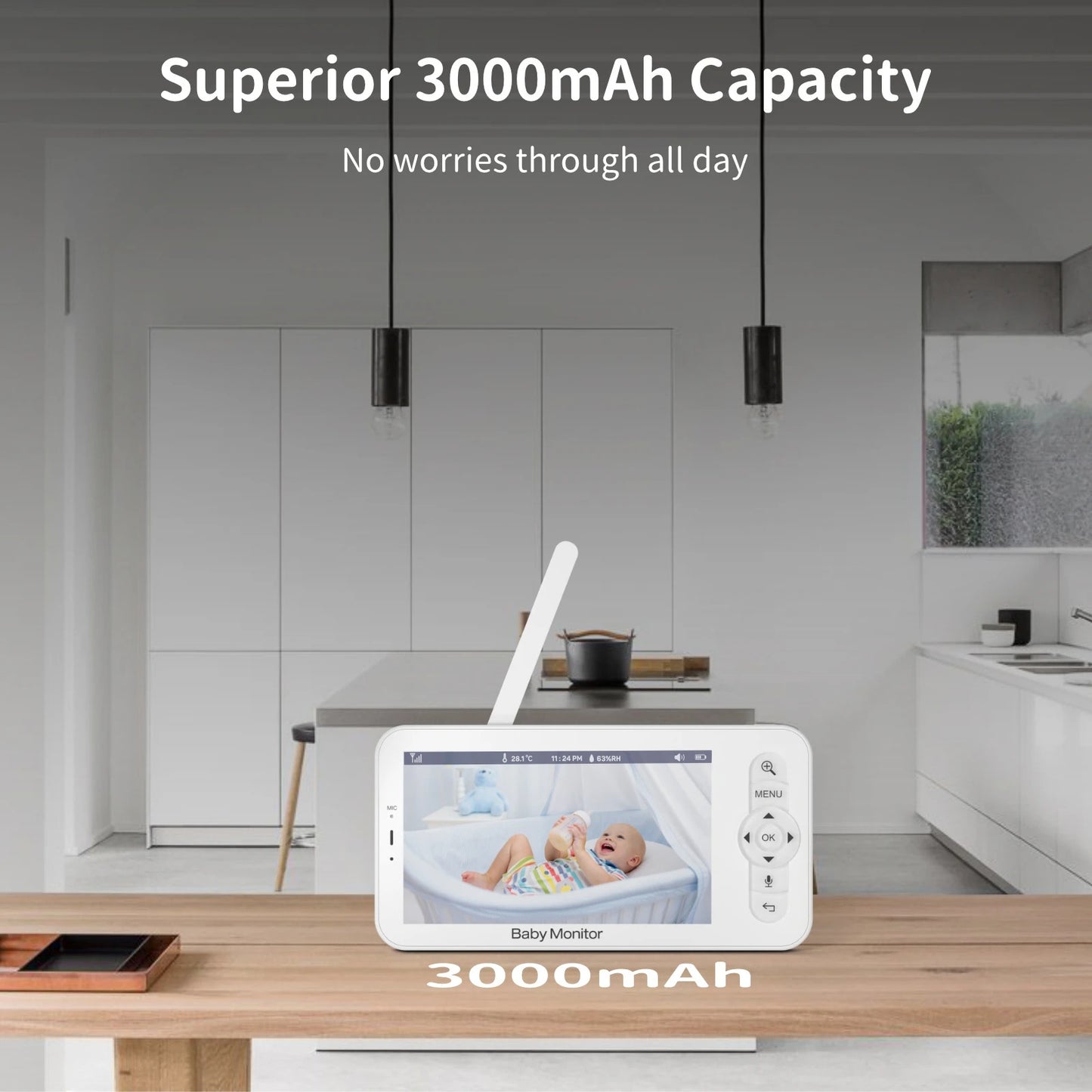 Luxe babyfoon 5 inch display