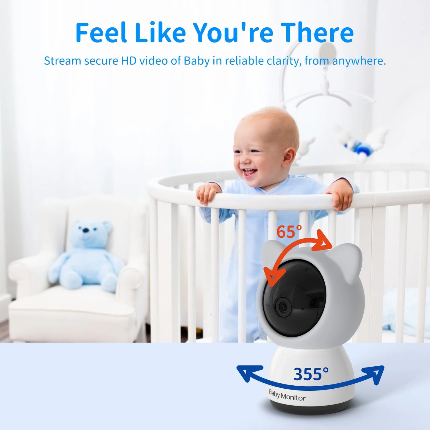 Luxe babyfoon 5 inch display