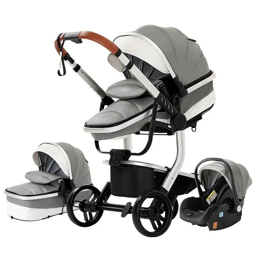 Luxe 3-in-1 kinderwagen grijs